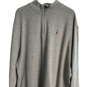 Polo Ralph Lauren Men’s Long Sleeve Fleece Quarter Zip Sweatshirt Size 3XL Gray